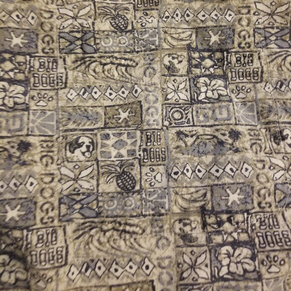 Tropical patterned Big Dogs 4X men's cotton short sleeve shirt - Picture 4 of 7